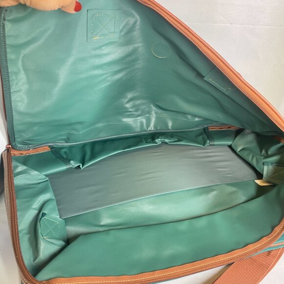 VTG Polo Ralph Lauren Fragrances Green Duffle Bag Canvas Weekender - Picture 3 of 3